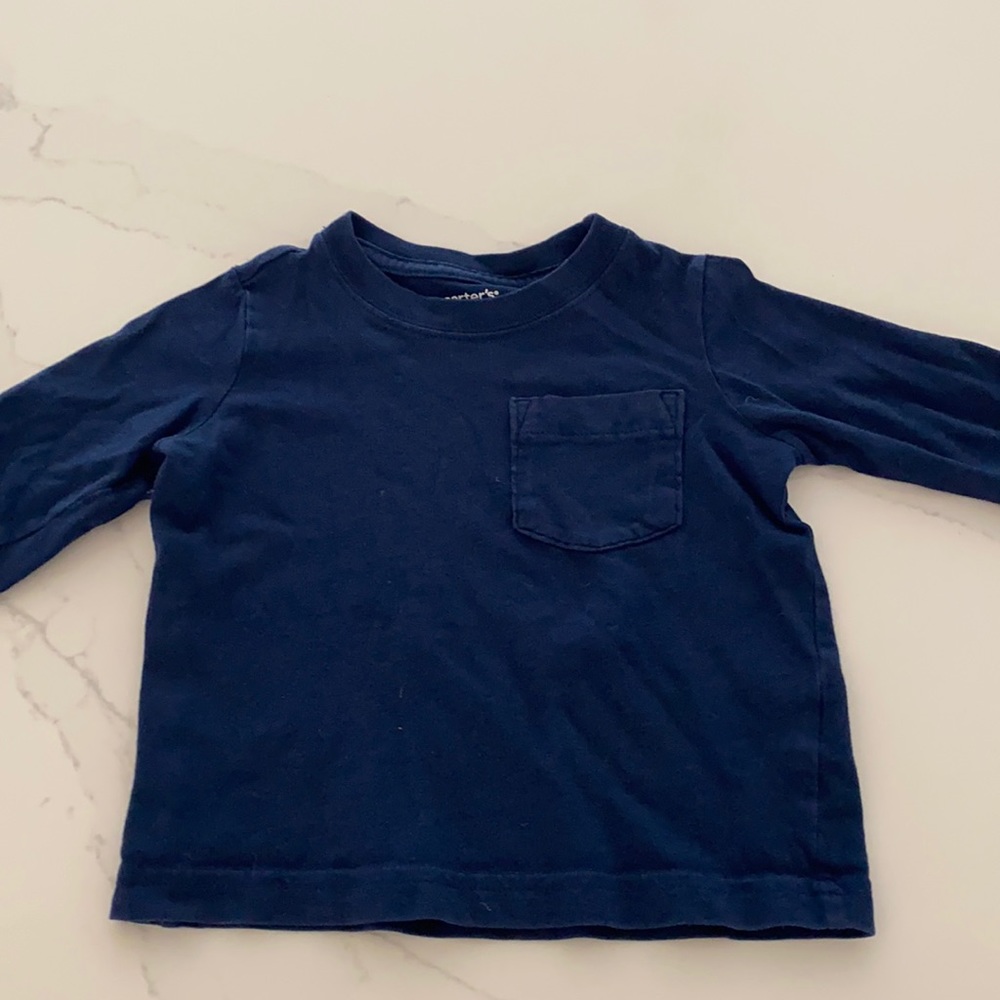 Carter's 12 mo Navy Blue Long Sleeve with Pocket